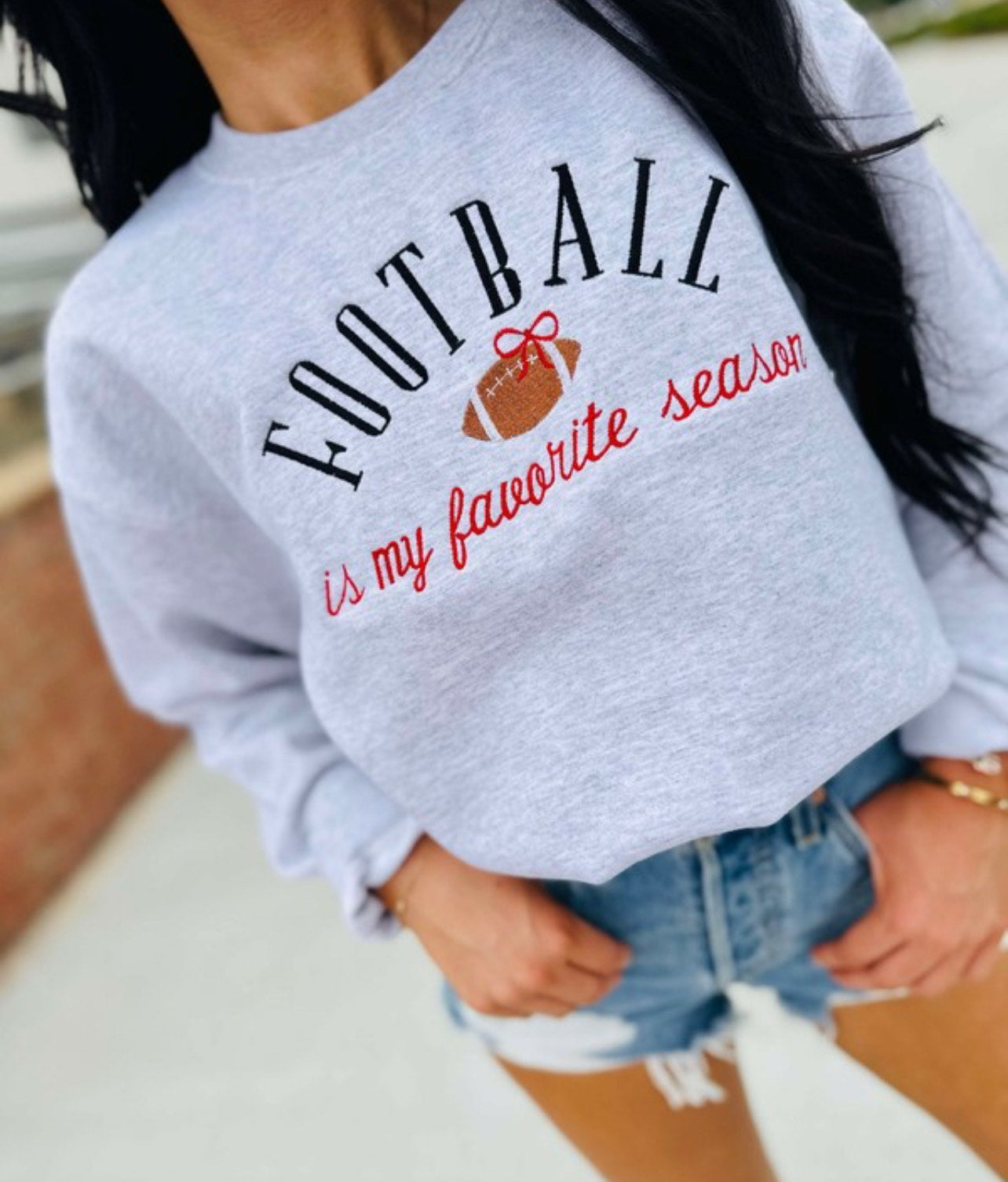 Football Is My Favorite Season Graphic Sweatshirt